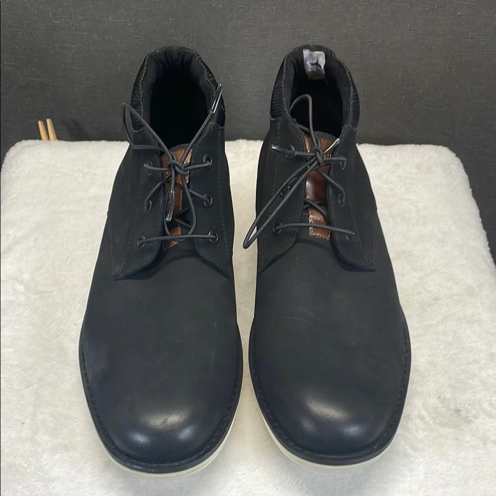 Kenneth Cole New York Black Techno Chukka Boots‎ Minimalist Style